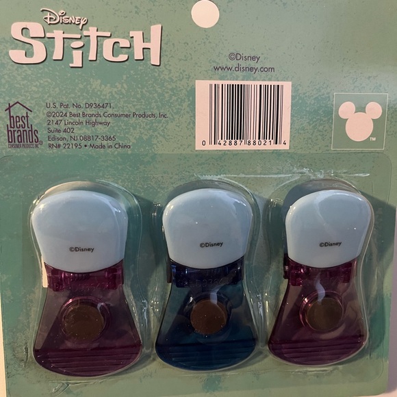 4 Disney Stitch 3 Pack Magnetic Bag Clips - Picture 4 of 5